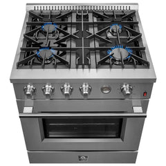 FORNO Marco 30 Inch Gas Range 4 Burners 4.32 cu.ft. convection oven FFSGS6277-30