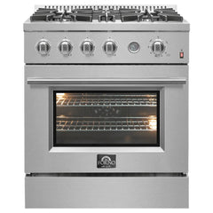 FORNO Appliance Package 2-Piece - 30-inch Gas Range, 30" Refrigerator 17.5 cu. ft - FBDL-021-02CAUS