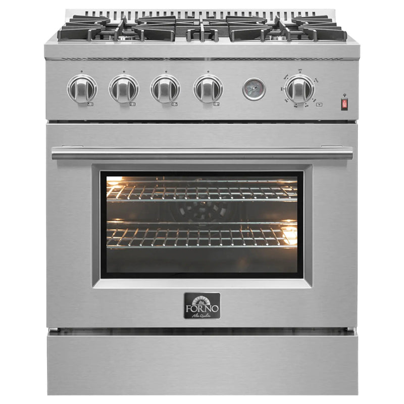 FORNO Marco 30 Inch Gas Range 4 Burners 4.32 cu.ft. convection oven FFSGS6277-30