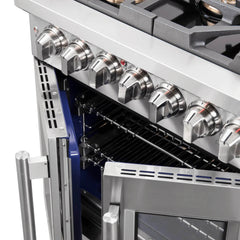 FORNO Capriasca 30 Inch Freestanding French Door Dual Fuel Range FFSGS6387-30