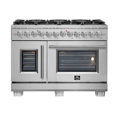 FORNO Capriasca 48 Inch Freestanding French Door Dual Fuel Range FFSGS6387-48
