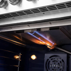 FORNO Massimo 30-Inch 4.32 cu. ft. Freestanding French Door Gas Range with 5 Burners, FFSGS6439-30