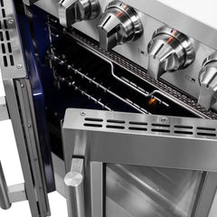 FORNO Massimo 30-Inch 4.32 cu. ft. Freestanding French Door Gas Range with 5 Burners, FFSGS6439-30