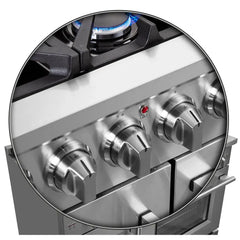 FORNO Massimo 48-Inch 6.58 cu. ft. Freestanding French Door Gas Range with 8 Burners, FFSGS6439-48