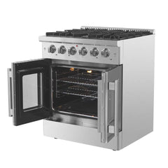 FORNO Galiano 30 Inch 4.32 cu. ft. Freestanding Gas Range with French Door and 5 Burners, FFSGS6444-30