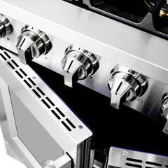 FORNO Capriasca 36 Inch Titanium Gas Range with French Door FFSGS6460-36