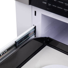 FORNO 30.1-inch microwave drawer with handle, stainless steel and black FMWDR3000-30