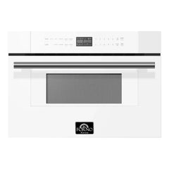 FORNO 30.1-inch microwave drawer with handle, stainless steel and black FMWDR3000-30