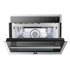 FORNO Oliena Espresso White 24 Inch 1750 Watt Compact Oven & 1000 Watt Microwave, 1.6 cu. ft FMWDR3093-24