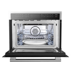 FORNO Oliena Espresso White 24 Inch 1750 Watt Compact Oven & 1000 Watt Microwave, 1.6 cu. ft FMWDR3093-24