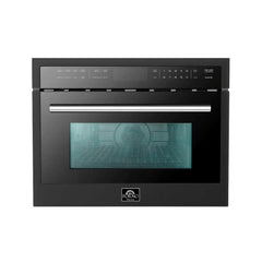 FORNO Oliena Espresso White 24 Inch 1750 Watt Compact Oven & 1000 Watt Microwave, 1.6 cu. ft FMWDR3093-24