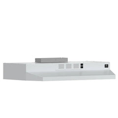 FORNO Espresso Cappa 30 Inch 200 CFM Compact Under Cabinet Convertible Range Hood in White, FRHUC5200-30WHT