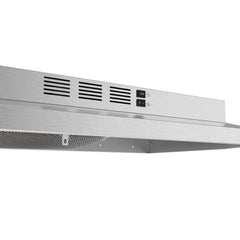 FORNO Espresso Cappa 30 Inch 200 CFM Compact Under Cabinet Convertible Range Hood in Stainless Steel, FRHUC5200-30