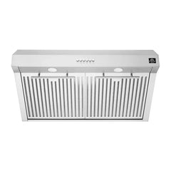 FORNO Appliance Package 2-Piece - Leonardo Espresso 30" Stainless Steel Electric Range, 30" Stainless Steel Range Hood - FBDL-002-01US