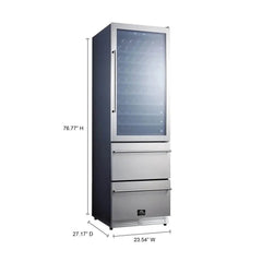 FORNO Azienda 24 Inch Wine Cooler, Dual Temperature Zone – FWCDR6628-24S