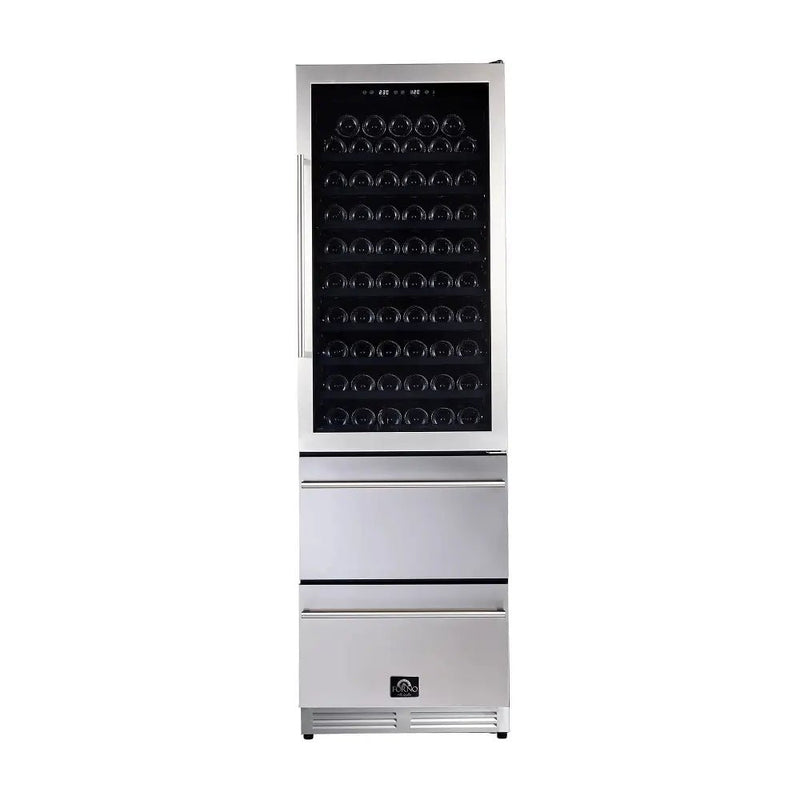 FORNO Azienda 24 Inch Wine Cooler, Dual Temperature Zone – FWCDR6628-24S