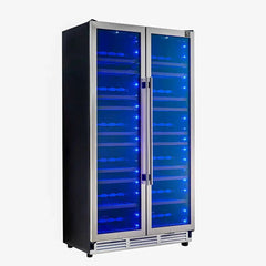 FORNO Vernazza 40-Inch 25.07 cu.ft. 166 Bottle Dual Zone Wine Cooler in Stainless Steel, FWCDR6642-40S