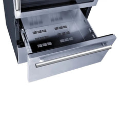 FORNO Capraia Triple Temp Zones Dual Zone 30″ Wine Cooler with two refrigerator drawers FWCDR6661-30S