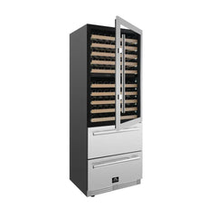 FORNO Celano 30-Inch 21.3 cu.ft. 150 Bottle and 252 Can Dual Zone Wine Cooler, FWCDR6697-30S