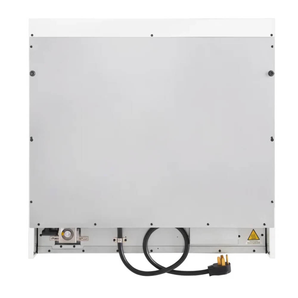 FORNO Espresso Antico 36 Inch 4.5 cu. ft. Dual Fuel Range with 6 Sealed Burners in White with Antique Brass Accents, FFSGS6113-36WHT