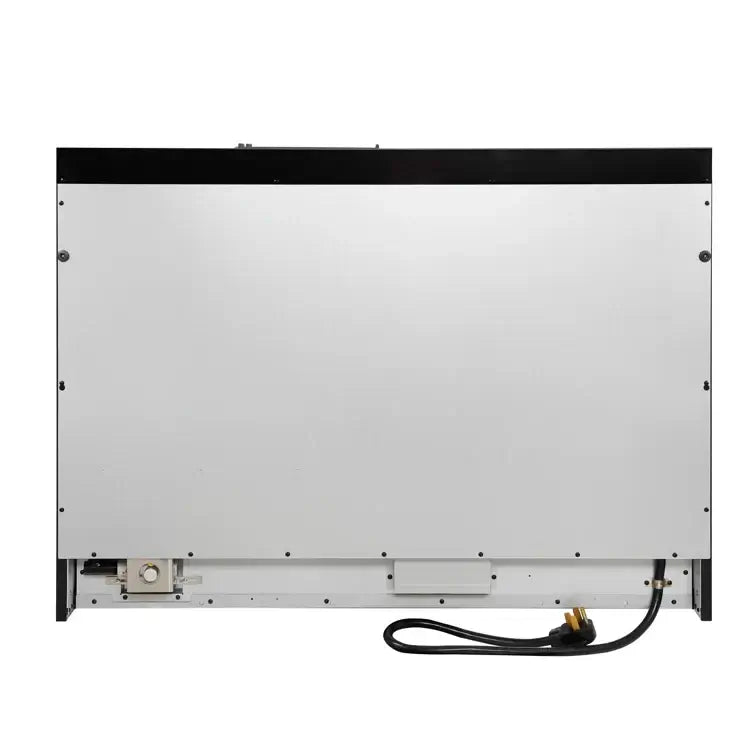 FORNO Espresso Antico 48 Inch 5.5 cu. ft. Dual Fuel Range with 8 Sealed Burners and Griddle in Black with Antique Brass Accents, FFSGS6113-48BLK