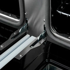 FORNO Espresso Antico 48 Inch 5.5 cu. ft. Dual Fuel Range with 8 Sealed Burners and Griddle in White with Antique Brass Accents, FFSGS6113-48WHT