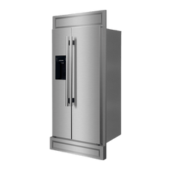 FORNO Salerno 36-Inch Side by side built-in Refrigerator With Modern Trim Kit FFRBI1844-40MG