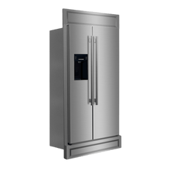 FORNO Salerno 36-Inch Side by side built-in Refrigerator With Modern Trim Kit FFRBI1844-40MG