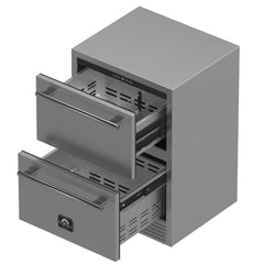 FORNO Como 24-Inch Indoor/Outdoor Drawer Refrigerator, 4.87 cu.ft. FDROD1611-24S