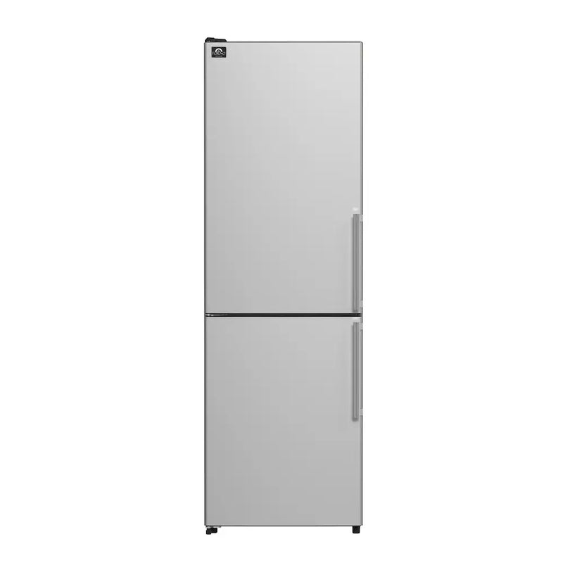 FORNO Guardia 23.4 Inch 10.8 cu. ft. Left Swing Refrigerator with Bottom Freezer in Stainless Steel, FFFFD1778-24LS