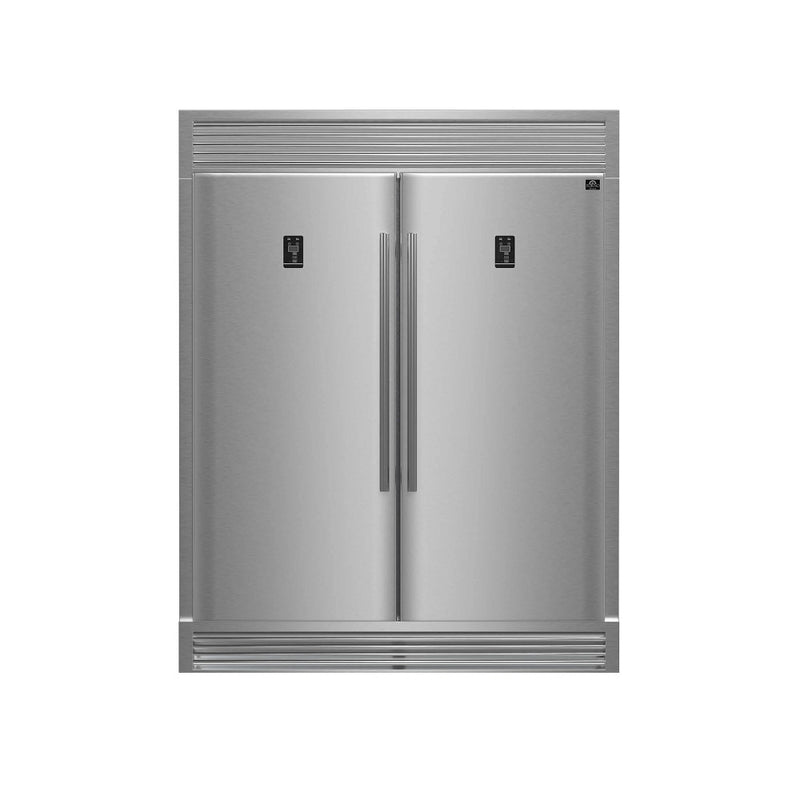FORNO Rizzuto 60 Inch Refrigerator, Dual Combo, Stainless Steel – FFFFD1933-60S