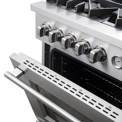 FORNO Giovanni 30-inch Gas Range Stainless Steel, 5 Burners 67,000 BTU, 4.32 cu.ft. Convection Oven FFSGS6274-30