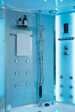 Maya Bath Platinum Comfort Steam Shower – Walk-In Whirlpool Bathtub with Chromotherapy & 3D Hydro Massage