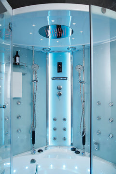 Maya Bath Platinum Comfort Steam Shower – Walk-In Whirlpool Bathtub with Chromotherapy & 3D Hydro Massage