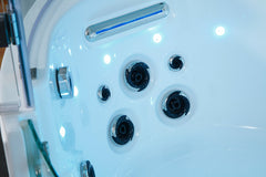 Maya Bath Platinum Comfort Steam Shower – Walk-In Whirlpool Bathtub with Chromotherapy & 3D Hydro Massage