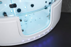 Maya Bath Platinum Comfort Steam Shower – Walk-In Whirlpool Bathtub with Chromotherapy & 3D Hydro Massage