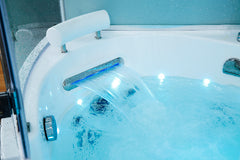 Maya Bath Platinum Comfort Steam Shower – Walk-In Whirlpool Bathtub with Chromotherapy & 3D Hydro Massage