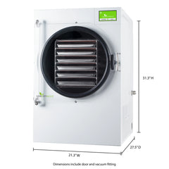 Harvest Right Home Freeze Dyer with 6 Tray & Mylar Starter Kit in White, Large, with Oil Free Pump (N-HRFDLWH-PP, SP-GW11060)