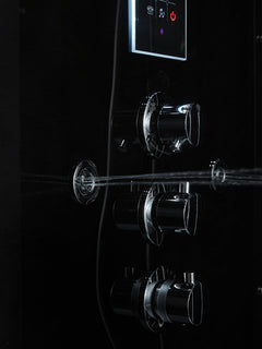 Maya Bath Lucca Steam Shower – Sleek Glass Enclosure with Smart TV, Body Jets & Spa Features (Platinum Lucca-R)