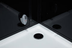 Maya Bath Lucca Steam Shower – Sleek Glass Enclosure with Smart TV, Body Jets & Spa Features (Platinum Lucca-R)