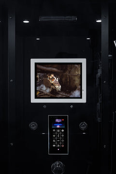 Maya Bath Lucca Steam Shower – Modern Glass Spa with Smart TV, Body Jets & Steam Therapy (Platinum Lucca-L)