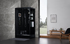 Maya Bath Lucca Steam Shower – Modern Glass Spa with Smart TV, Body Jets & Steam Therapy (Platinum Lucca-L)