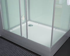 Maya Bath Lucca Steam Shower – Sleek Glass Enclosure with Smart TV, Body Jets & Spa Features (Platinum Lucca-R)