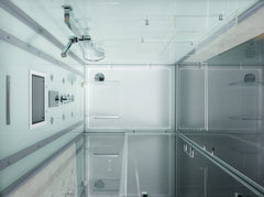 Maya Bath Lucca Steam Shower – Modern Glass Spa with Smart TV, Body Jets & Steam Therapy (Platinum Lucca-L)
