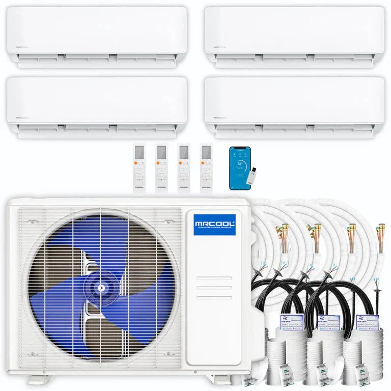 MRCOOL DIY 5th Gen Multi-Zone 4-Zone 27,000 BTU 23 SEER2 (6K + 6K + 9K + 9K) Ductless Mini-Split AC & Heat Pump