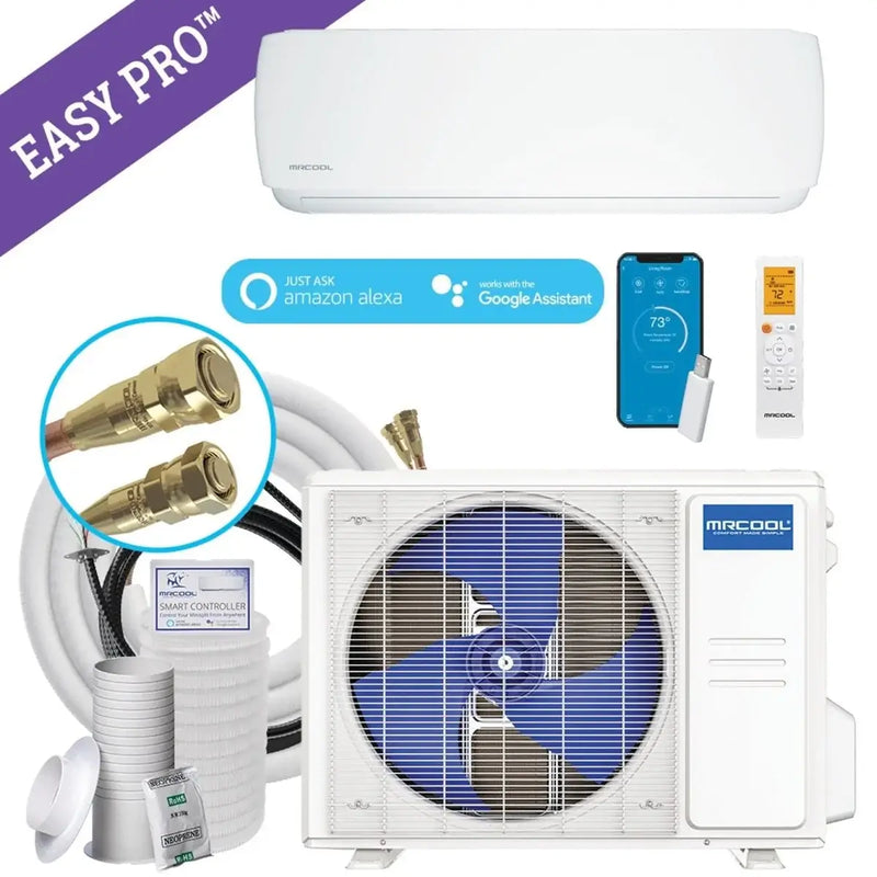 MRCOOL DIY 5th Gen Easy Pro 12K BTU Ductless Mini Split AC & Heat Pump Complete System with 16 ft lineset 115V – EZPRO-12-HP-11516D-O
