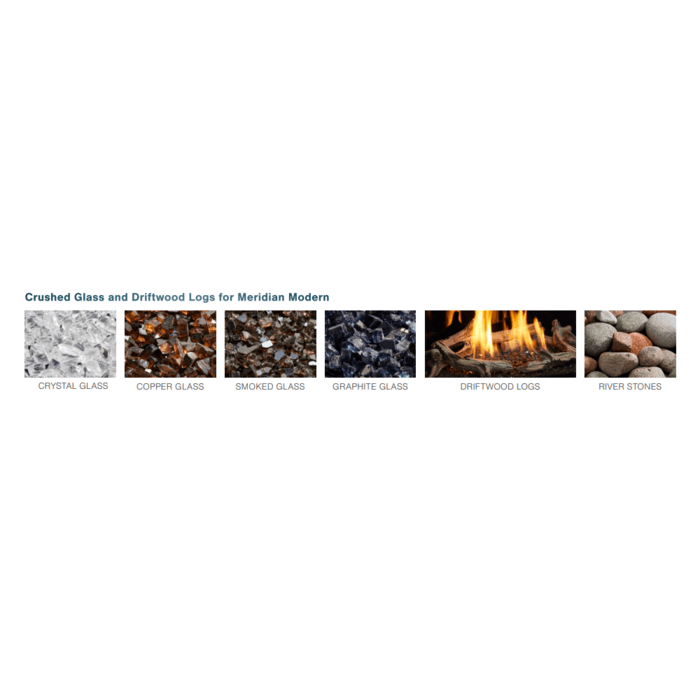Majestic Meridian Modern 42 Inch Top Direct Vent Natural Gas Fireplace with IntelliFire Touch Ignition System MER42MN