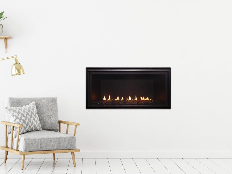 Majestic 36 Inch Direct Vent Linear Natural Gas Fireplace with IntelliFire Ignition System DVLINEAR36