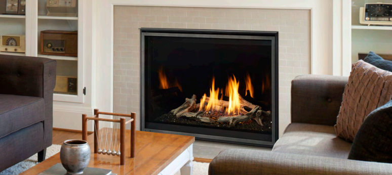 Majestic Meridian Modern 42 Inch Top Direct Vent Natural Gas Fireplace with IntelliFire Touch Ignition System MER42MN