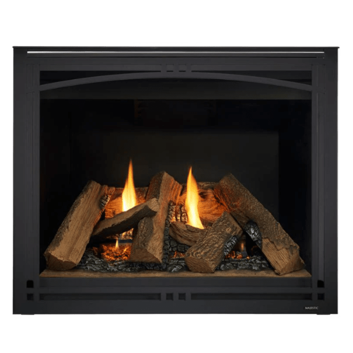Majestic Meridian Modern 42 Inch Top Direct Vent Natural Gas Fireplace with IntelliFire Touch Ignition System MER42MN